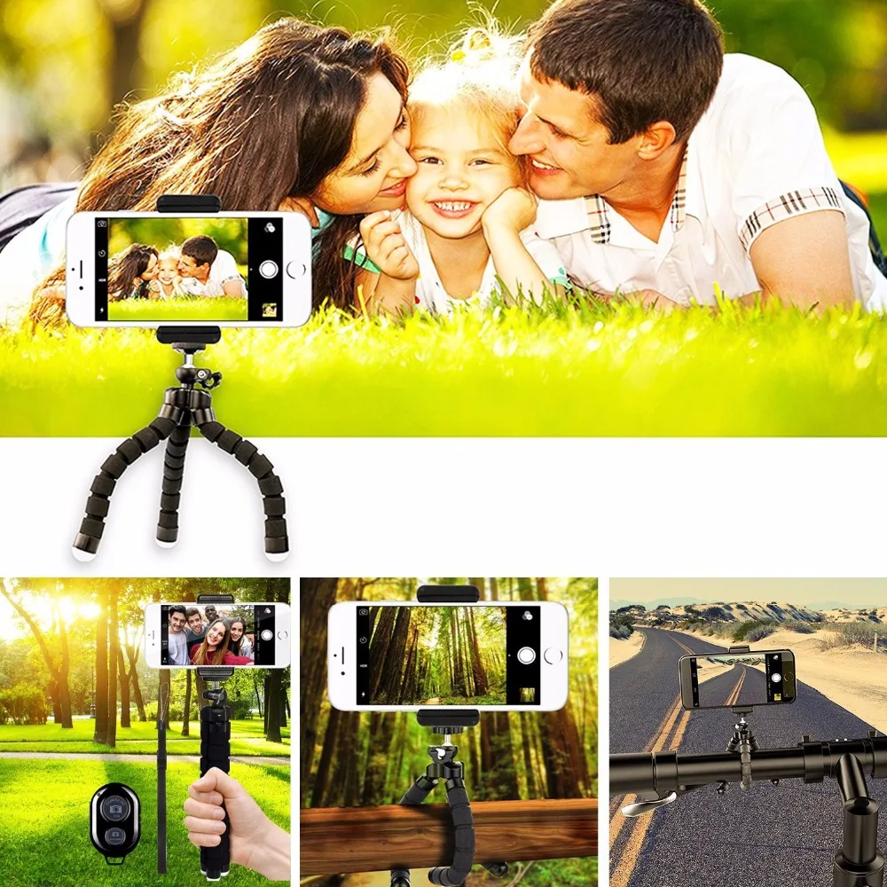 Штатив для селфи с дистанционным управлением по Bluetooth и мини штативом|tripod for|flexible
