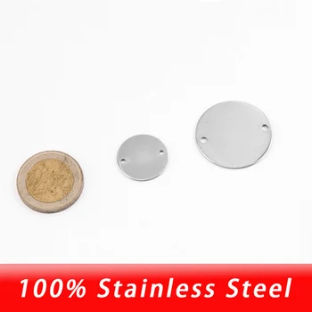 

Round Stainless Steel Stamping Blank Dog Tags Pendants Silver Color ID Tag Charms Fitting For Necklace Bracelet Wholesale 50pcs