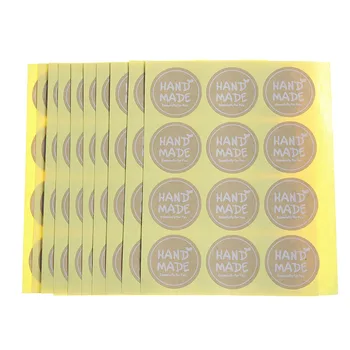 

120pcs / 10 Sheets Vintage Kraft Paper Round Label Handmade Sticker Baking Packaging Biscuit Bag Decoration Sealing Sticker