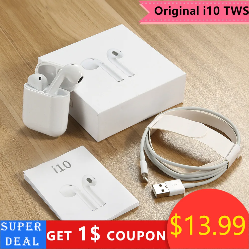 

Original i10 TWS Mini Bluetooth Wireless earphone With Charging Box Sports Headsets Earbuds Headphone For All Smart Mobile Phone