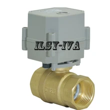 G" DC12V переключатель Тип механизированный водопроводный клапан, DN25 латунь 2way Электрический шаровой кран