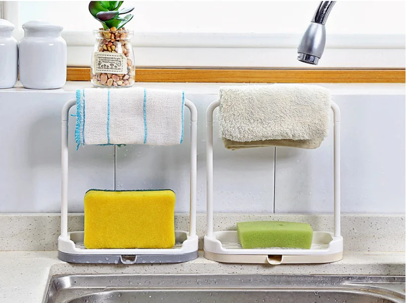 Многофункциональная стойка для хранения губок для полотенец, кухонная вешалка для хранения полотенец, вешалка для ванной комнаты, кухонные крючки