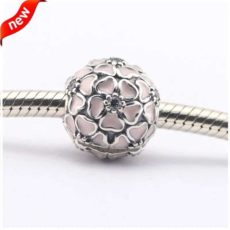 

Genuine 925 Sterling-Silver-Jewelry pandulaso Beads for Bracelets Poetic Blooms Clip Charm Silver Beads for Jewelry Making CL013