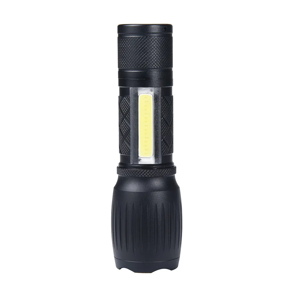 Top Camping Lightweight Tactical Zoomable Flashlight XML T6+COB LED Torch Lamp 18650 6 Modes Bicycle Lights 5