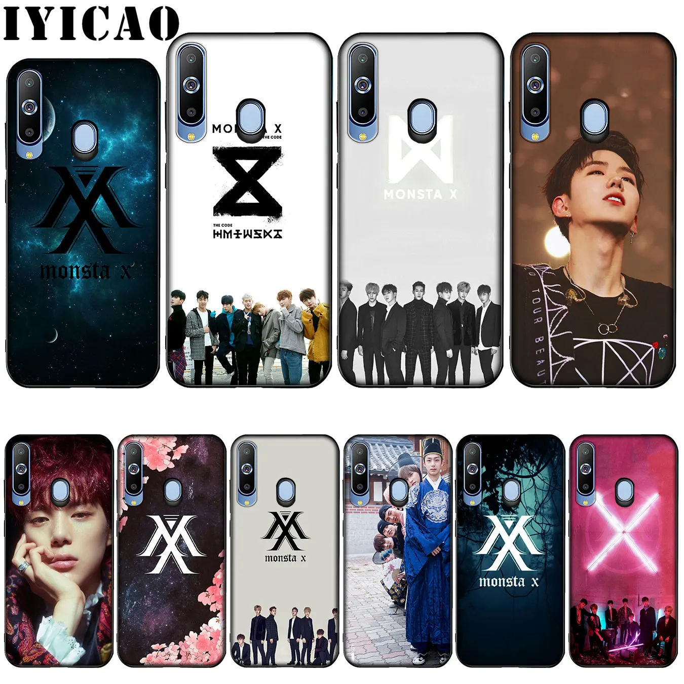 Силиконовый мягкий чехол IYICAO KPOP Boy Group Monsta X для Samsung Galaxy A10 A30 A40 A50 A70 M10 M20 M30 |