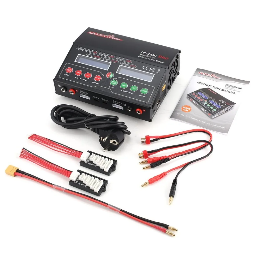 

Ultra Power UP120AC DUO 110V/220V Balancing Charger for Lilo / LiPo / LiFe/LiHV /Nicd / Nimh Charger Discharger for RC Drone ht