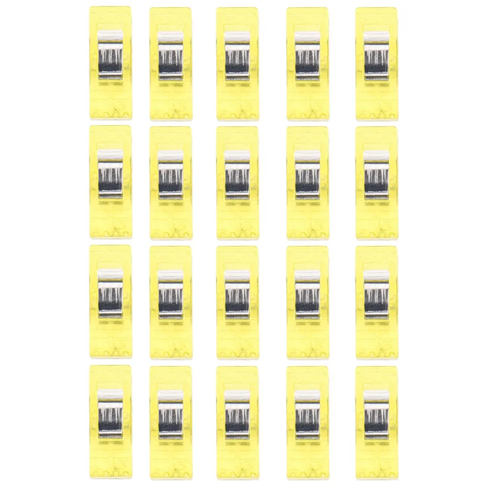 20 шт./компл. Швейные Ремесло Стёганое одеяло вязка Пластик зажимы пакет прищепка для декорирования вестибюлей зажимы Pegs - Цвет: Yellow