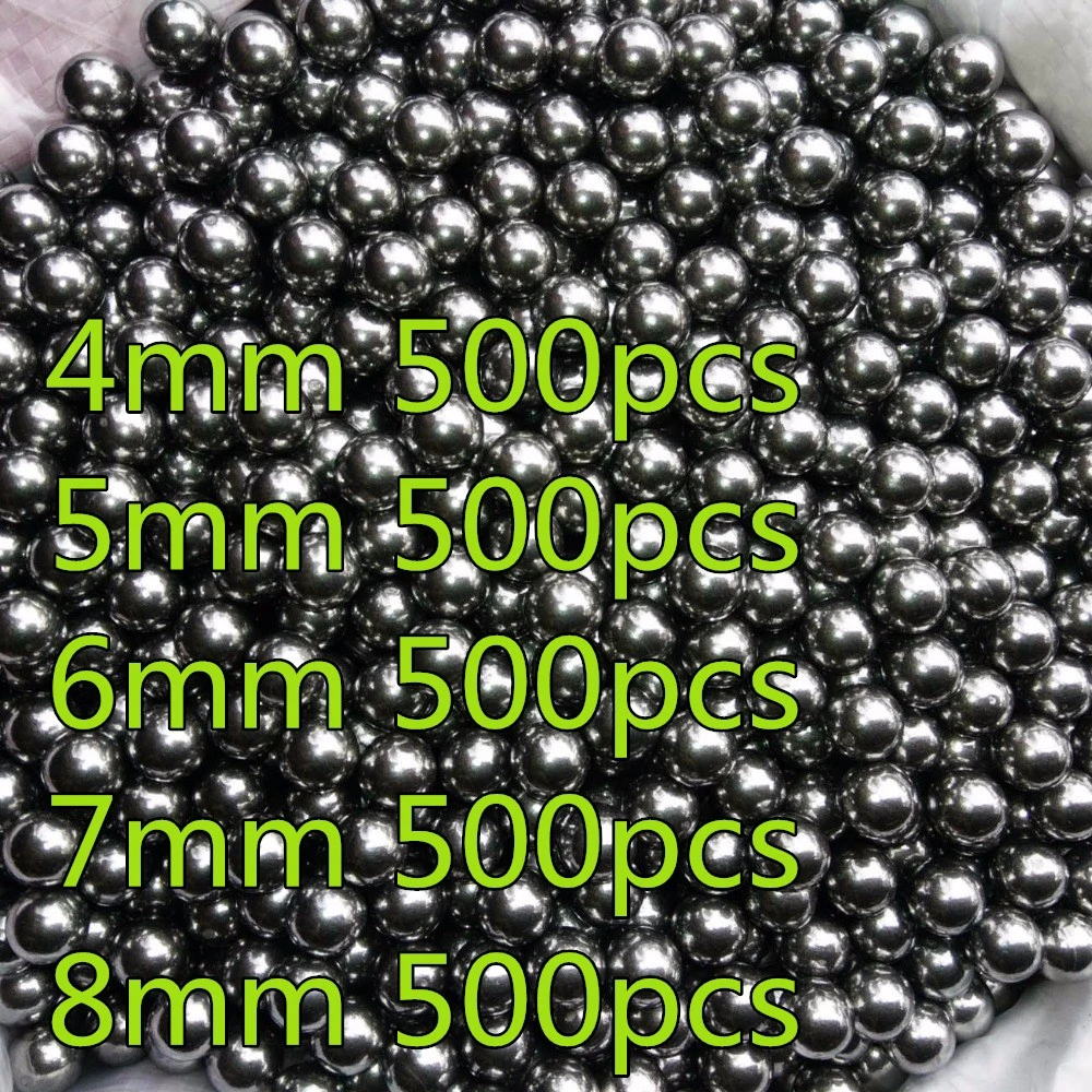 500pcs/lot 4mm8mm Hunting Slingshot Balls Stainless Ammo Steel Balls