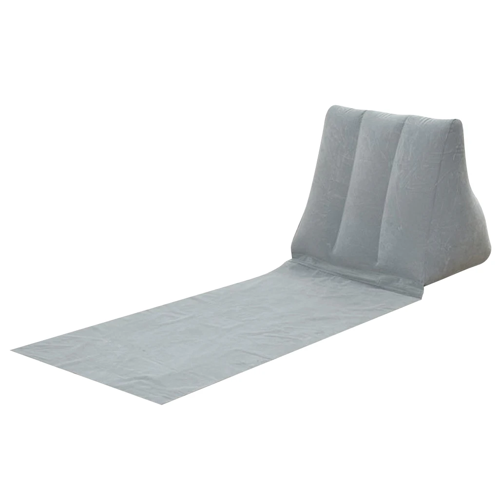 Inflatable Beach Sunbathing Camp Lounger Back Pillow Cushion Chair Air Sleep Bed Lying Seating Inflatable Beach Cushion Chair