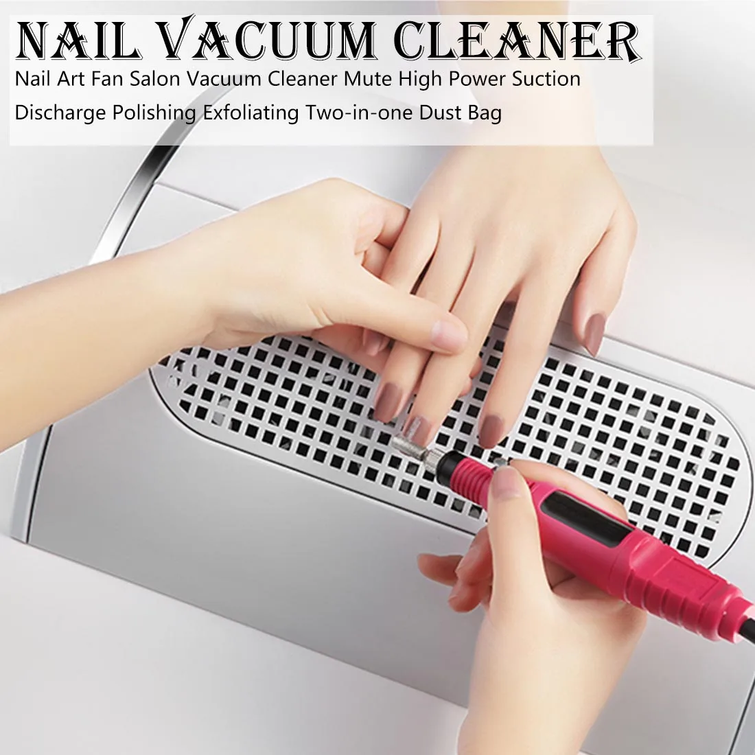

Nail Fan Art Salon Suction Dust Collector Machine Vacuum Cleaner With Acrylic UV Gel Machine Nail Dust Collector