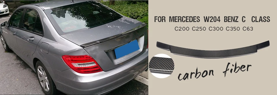 W204 C63 карбоновое волокно автомобильный бампер передний спойлер для Mercedes Benz W204 C63 AMG 2012 2013 Автомобильный спойлер наклейка