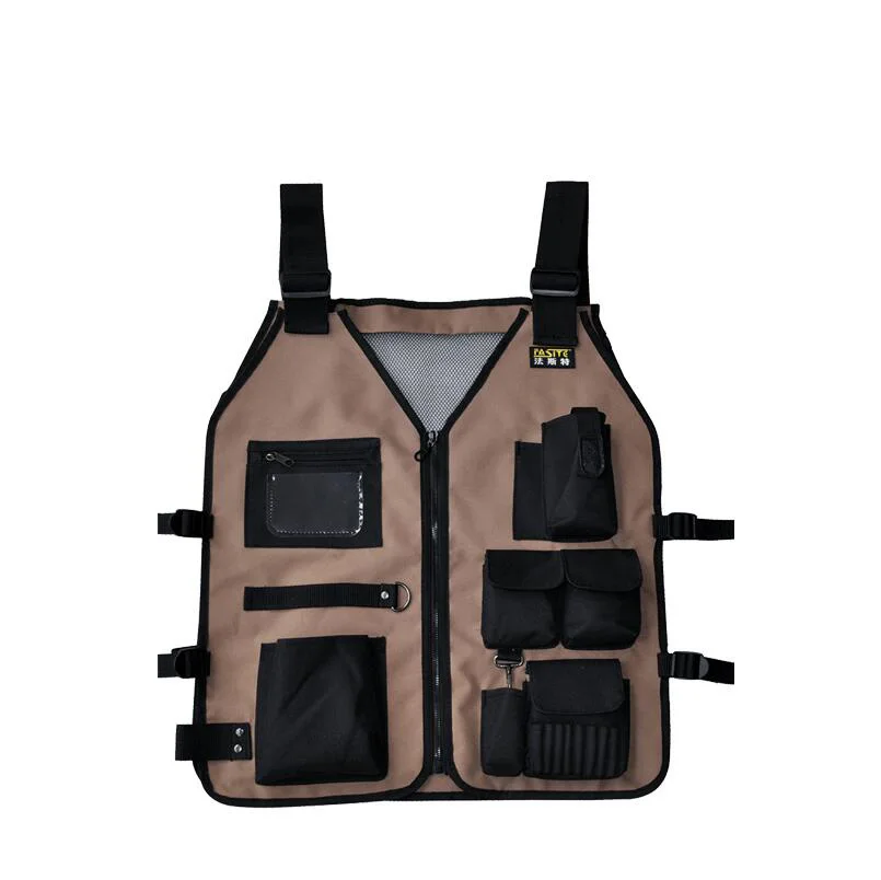 

FASITE Oxford Cloth Adjustable Tool Vest Type Heavy Duty Waistcoat Tool Bag
