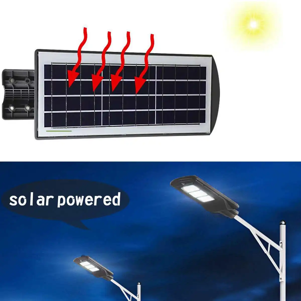 

20W All-in-one Solar Powered Lamp Solar Panel Lighting Light Control + PIR Motion Sensor Waterproof for Outdoor Street Light