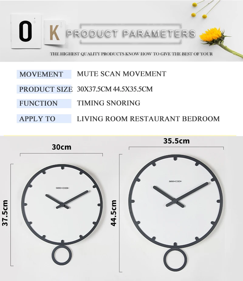 Watch In Wall Home Watch For Wall Decor Acrylic Mirrored Decorative Sticker Wall Clock Metal Pendulum Clock Watch For Wall Double Sided Wall Clock Clock Cuckoo (7)