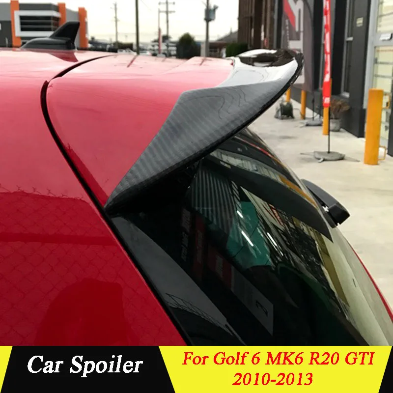 

CARBON FIBER SPOILER For Volkswagen Golf 6 VI MK6 2010 2011 2013 Rear Roof Spoiler Car Tail Wing Decoration(Not forGTI)