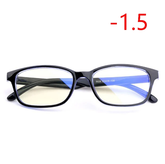 Анти-синий светильник для женщин и мужчин, очки для близорукости с градусом, Модный ПК синий светильник, блокирующие близорукие очки-1,0-1,5-2,0-4,0 - Цвет оправы: Myopia 150