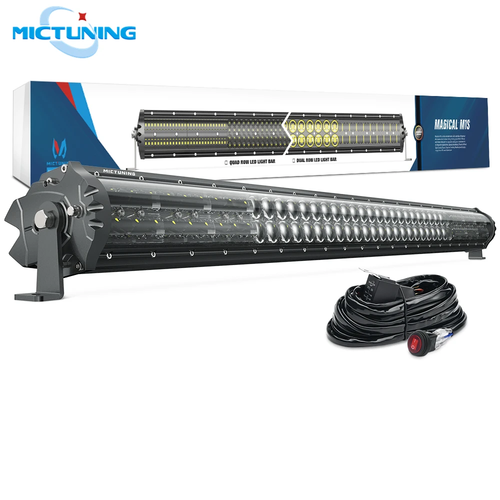 

MICTUNING M1s 42'' High Power Car LED Work Light Bar Spot Flood 22680LM Driving Lamp w/ Wiring Harness for Offroad Truck Tractor