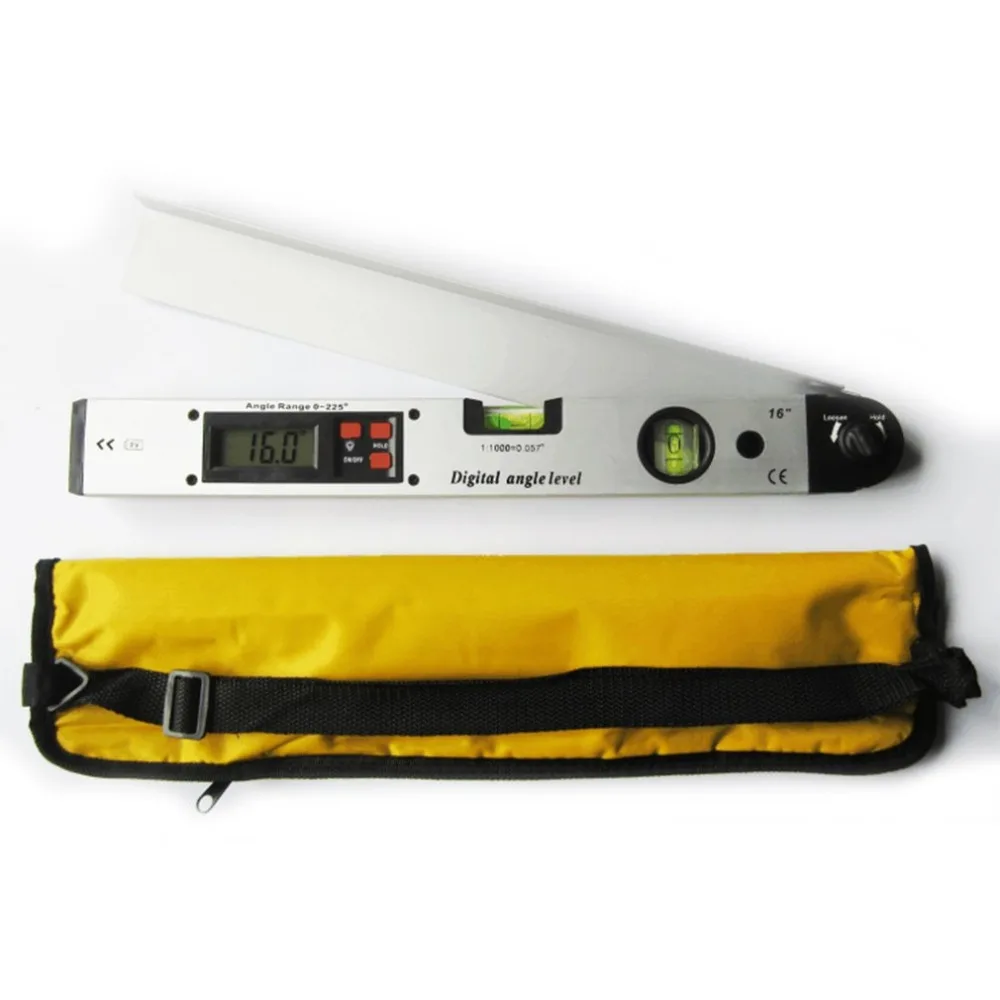 

225 Degree Digital Protractor Multi-Angle Ruler Angle Level Meter Gauge Aluminum Alloy Electronic Inclinometer Level