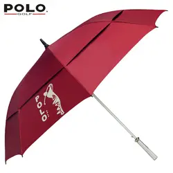 Высокое качество поло пары большой длинной ручкой Гольф зонтик Ветрозащитный Двойной зонт-трость Защита от Солнца защиты зонтик Paraguas