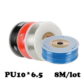 

PU10*6.5 8M/lot Free shipping Air compressor inlet pipe Pu air & water 8M/lot Pneumatic parts pneumatic hose ID 6.5mm OD 10mm