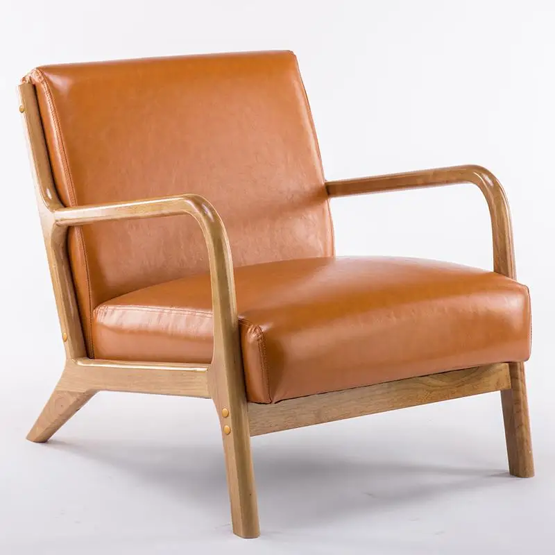 Ленивый диван-стул, современный минималистичный Одноместный стул из твердой древесины для гостиной, спальни, балкона, домашний компьютерный стул для отдыха - Цвет: Style 7