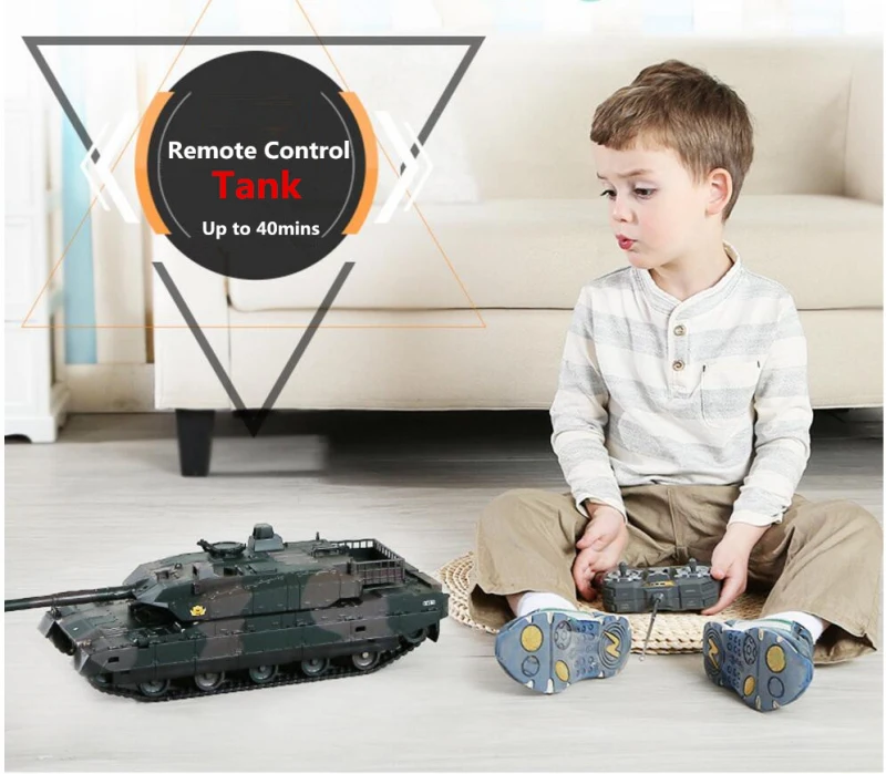 Army remote control Battle Model XQTK242 40CM large scale 330 degrees
