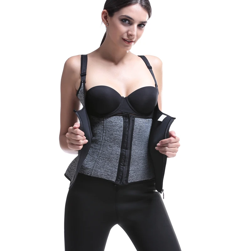 Neoprene Waist Trainer Vest Corset Women Zipper Hook Body Shaper Waist