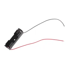 5pcs/lot Electronic DIY Plastic Black 1.5V AA Battery Case Holder Case With Wire Lead Battery Storage