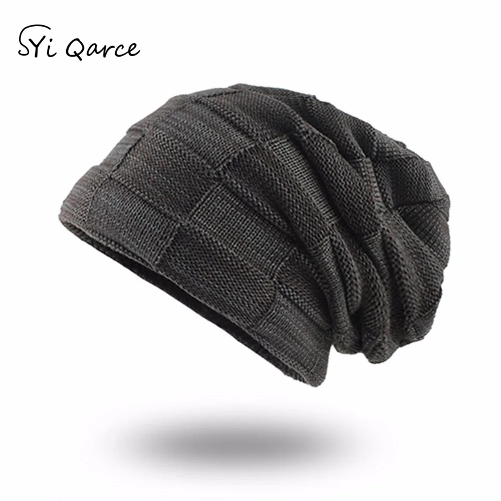 SYi Qarce, Skullies Beanies, зимняя вязаная шапка, мужская, супер теплая, шапка бини, шапка для мужчин и женщин, для спорта на открытом воздухе, для катания на коньках, шапка NM051-56