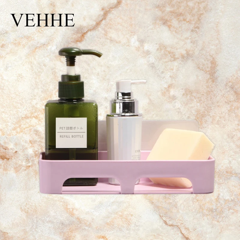 

VEHHE Multi-color Plastic Soap Dish Bathroom Accessory Strong Sucker Soapbox Wall Mouted Soap Holder