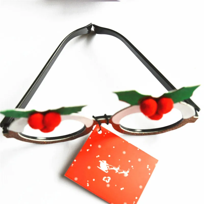 Funny Christmas Ornaments Glasses Frames Evening Party Toy Kids Glasses Xmas Gifts Decor Festive Party Supplies