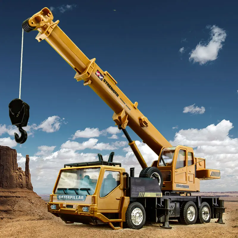 

1:24 8CH Simulation Crane Excavator Wireless Remote Control engineering Lighting Truck Chargeable RC Vehicles Cars Toys