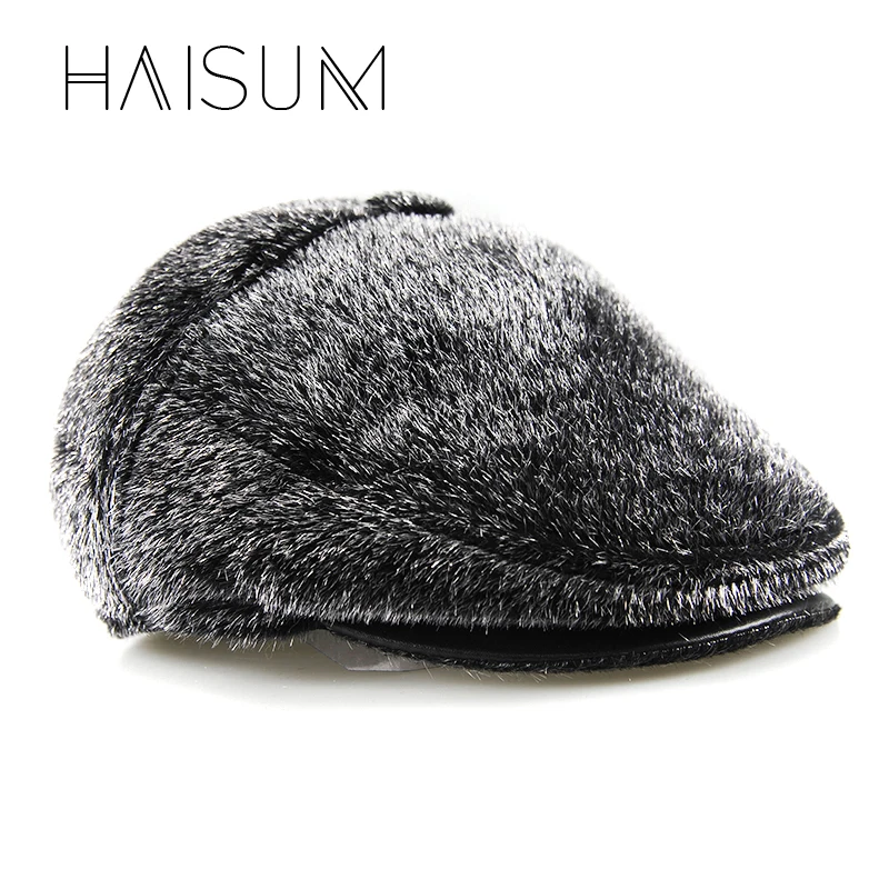 Haisum бросился солидные Для женщин настоящго моря для Львы меховые шапки с козырьком Женская зимняя обувь теплые шапки модный головной убор Cs25