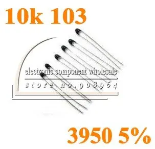Оптовая продажа 100 шт./лот 5 мм 10x10K Ом 103 5% 3950 NTC фотоэлемент термистора и