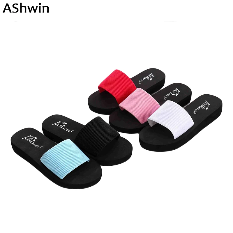 

AShwin hot summer women slipeprs casual flats shoes beach slippers DIY shoes soles cheap bohemia slipper flip flops mules clogs