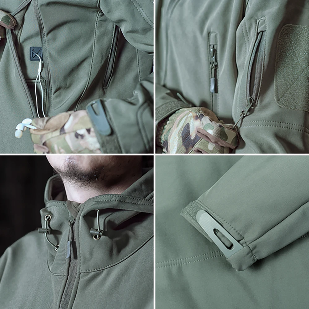 Online Winter Weiche Shell Camouflage windjacke militärische taktische jacke Männer Taktische jacke männer Wasserdichte Armee Fleece frauen Kleidung