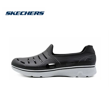 

Skechers Men Sandals 2019 New Arrival Flat Shoes Casual Breathable Sandals Men Shallow Light Waterproof Slippers Men 54271-BLK