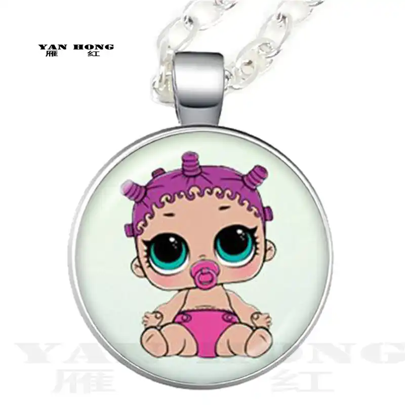Yanhong Ювелирные изделия кукла стеклянный кулон ожерелье дисплей ручной ребенок сюрприз действия детей день рождения партии
