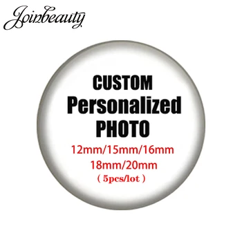 

JOINBEAUTY Picture Customize Charms Beads 5pcs/lot 12mm- 20mm Glass Dome Base Cover For Necklace Keychains NA01
