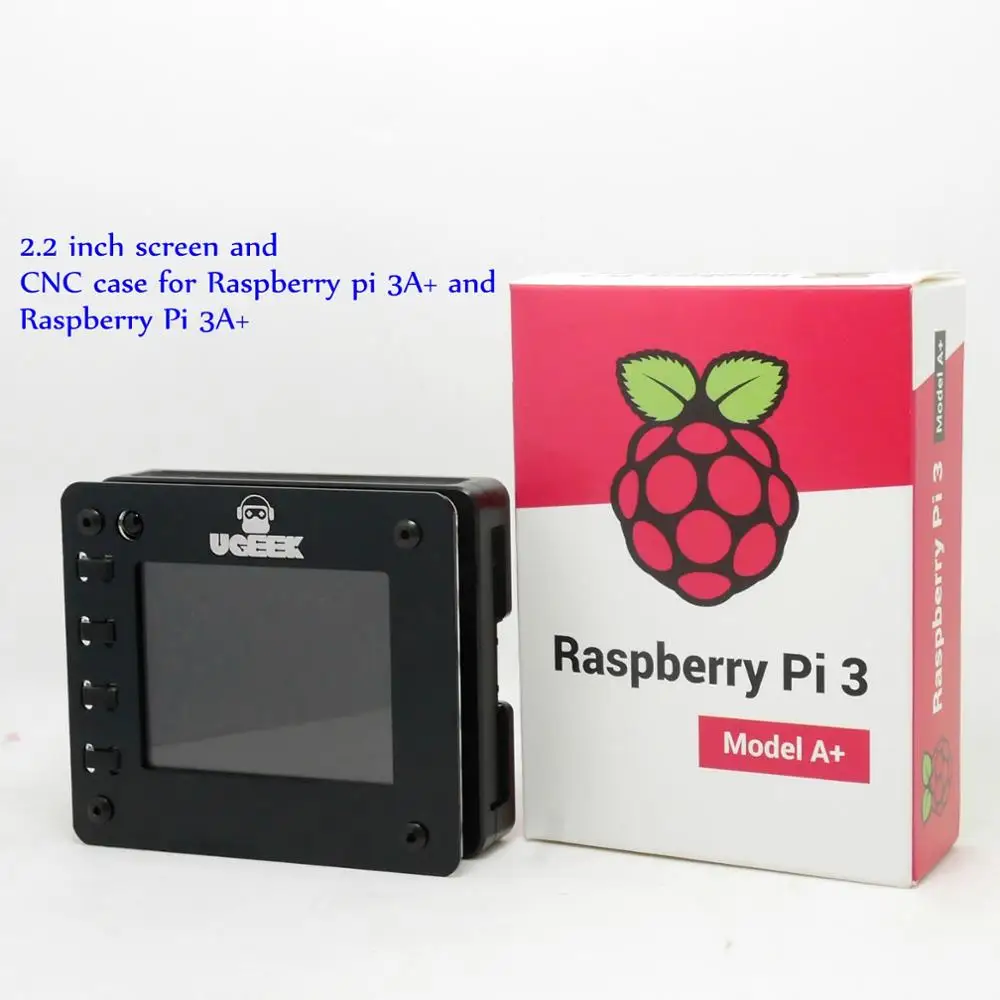 UGEEK Новинка! Ультратонкий чехол с ЧПУ из алюминиевого сплава для Raspberry Pi 3A+ | металлическая портативная коробка | Поддержка шляпы - Комплект: Комплект 1