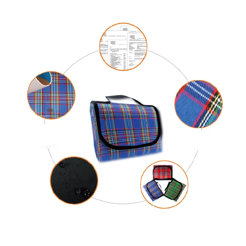 150x200 سنتيمتر التخييم حصيرة منقوشة للطي فراش للتخييم الطفل تسلق في الهواء الطلق للماء الشاطئ فراش للتنزه ل متعددة نزهة