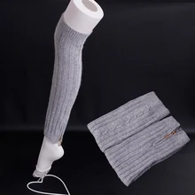 Женские шерстяные гетры на молнии, женские зимние вязаные крючком Теплые высокий коленный сапог, носки, гетры, шерстяные носки для девочек