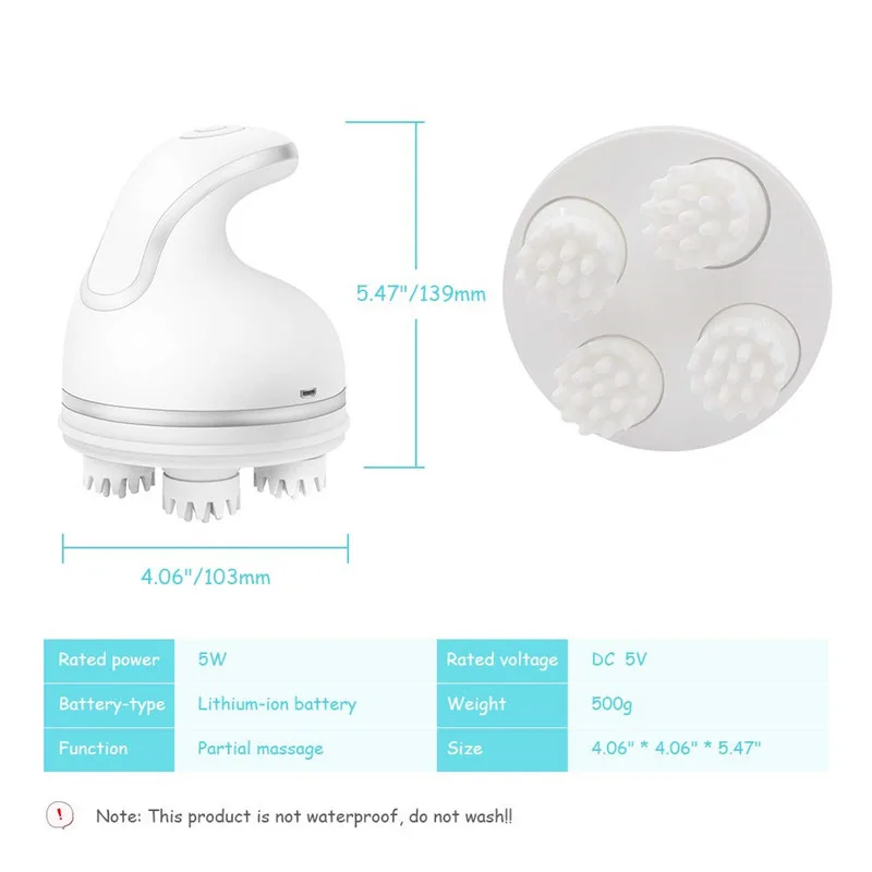 Pet Intelligent Charging Cat Massager 3D Head Massager Cats Automatic Rotate Waterproof Electric Grooming Tools Pets Supplies 35