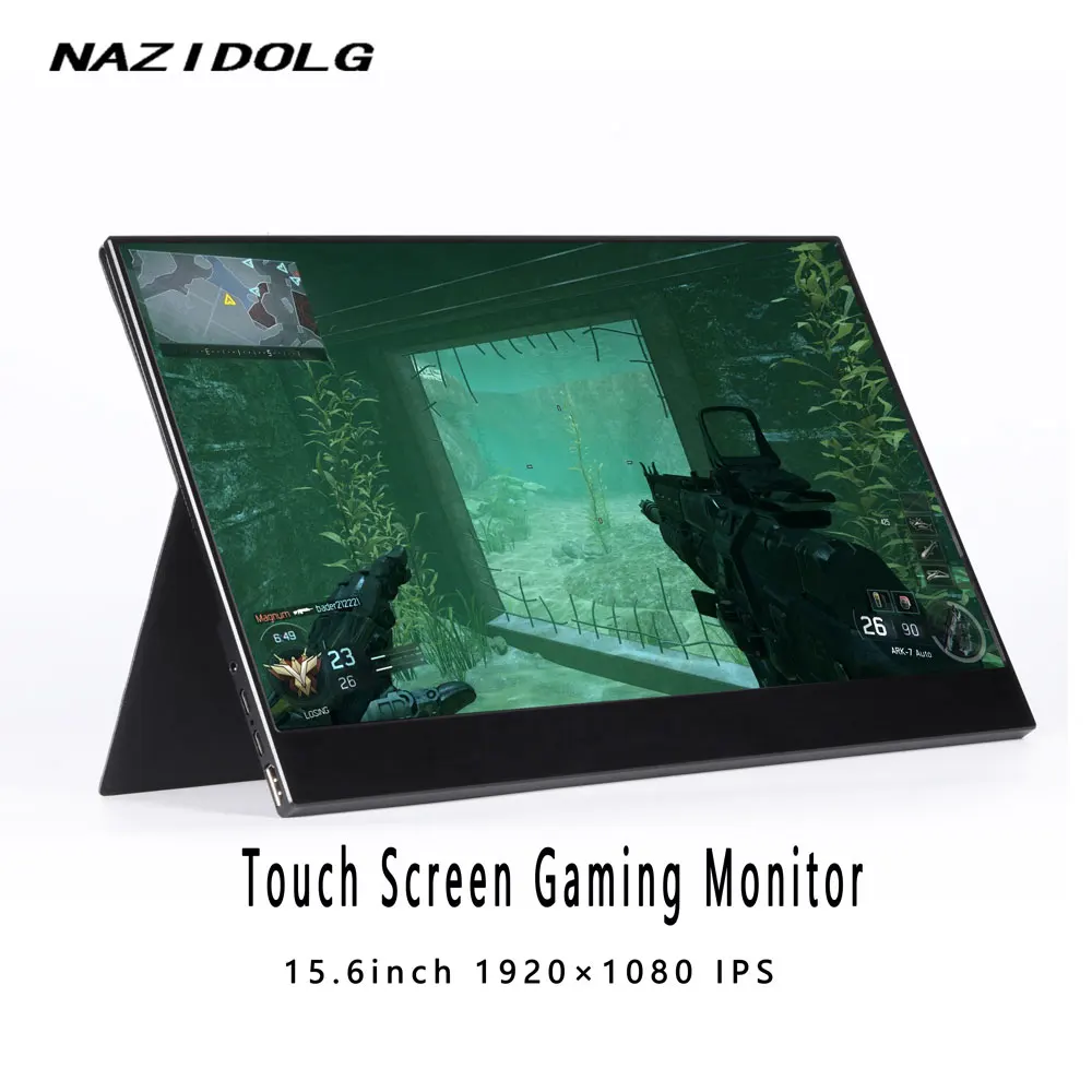 

Protable monitor 15.6 inch Touch screen 1080P for gaming player Battery ​in-built support phone and laptop XBOX Switch and PS4