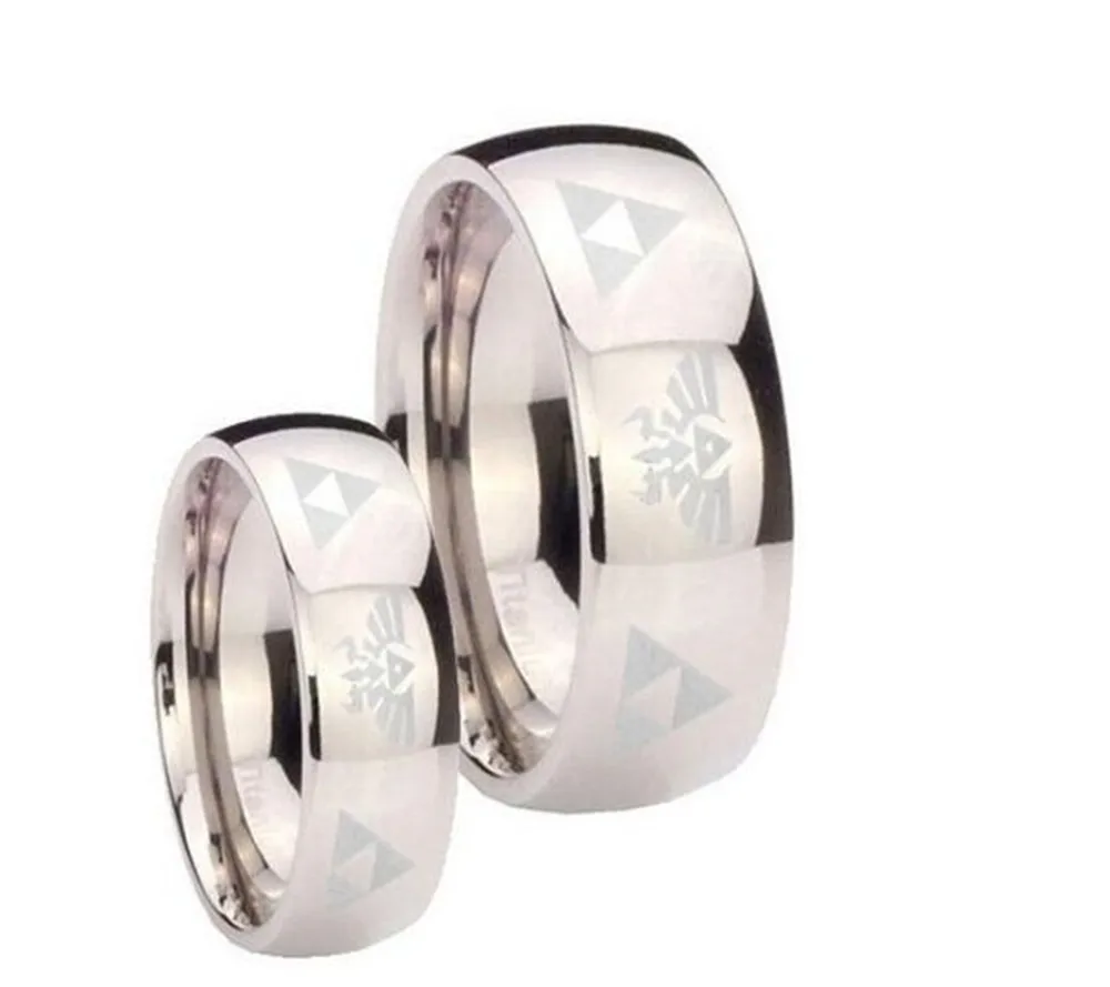 

3 Colors Cosplay Game Jewelry The Legend of Zelda Stainless Steel Ring 17-23