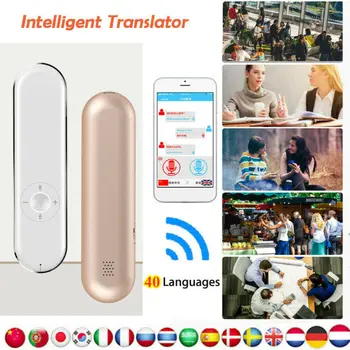 

T9 Smart Voice Translator Portable Two-Way Real Time 40 Languages Translation Wireless Bluetooth Voice Translation 3E15