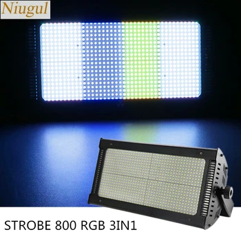 

800 RGB 3IN1 LED Strobe Light /DMX Strobe Flash Light/4 Individually Controllable Modules Breathing Effect Strobe Stage Lighting