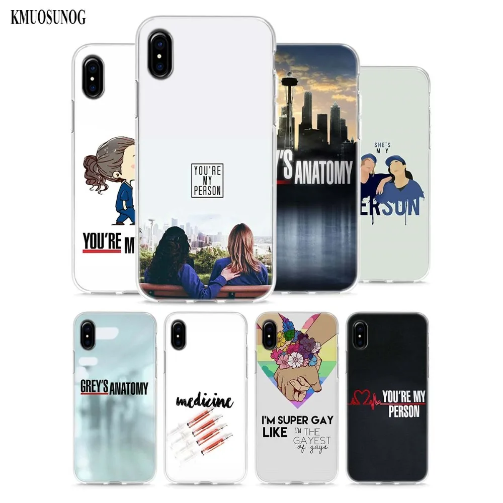 

Transparent Soft Silicone Phone Cases You're My Person Greys Anatomy Style for Apple iPhone X 8 7 6 6s Plus 5 5S SE 5C