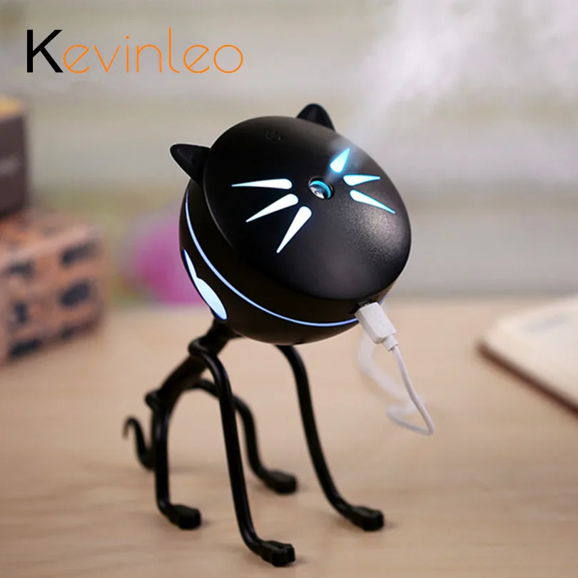 

Carton Cat Humidifier Diffuser 5V USB LED Mist Make Essential Oil Diffuser Ultrasonic For Home