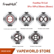5 шт.-10 шт. оригинальная сетка FreeMax TX TX1 0.15ohm TX2 0.2ohm TX3 TX4 0,15 Ом аксессуары для катушек для FreeMax Fireluke 2 Tank